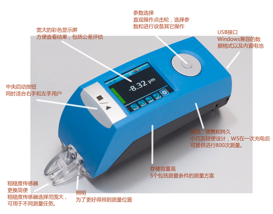 霍梅爾w5粗糙度儀的結(jié)構(gòu)說(shuō)明