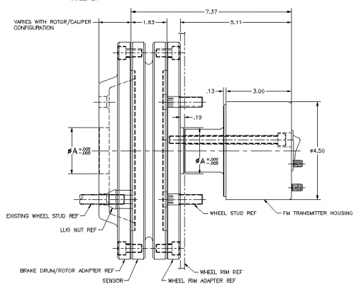 美國(guó)SDI 90360系列輪胎測(cè)試力矩傳感器尺寸一