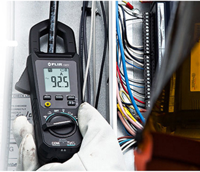 配有細(xì)長夾鉗，能輕松對線路擁塞的配電柜與電氣柜實施測量