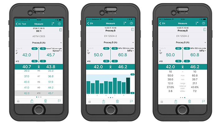 Original Schmidt Live 混凝土回彈儀APP