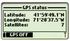 顯示當(dāng)前的讀數(shù)以及GPS坐標(biāo)