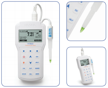 哈納HI98161防水便攜式酸度pH-溫度測定儀